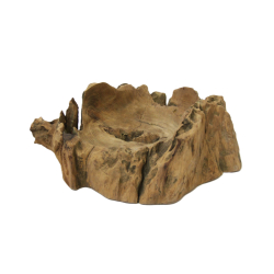 Świecznik z kawałka drewna tekowego 22cm